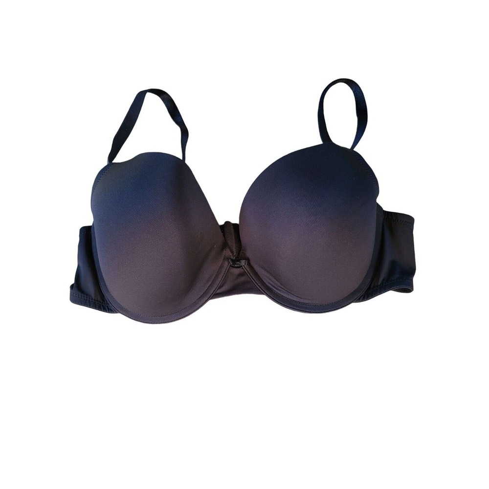 Maidenform Bra 40C Womens Black Padded Puch Up Underwired Adjustable Straps